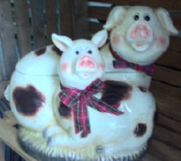 Cute Double Piggy Cookie Jar  $21.39